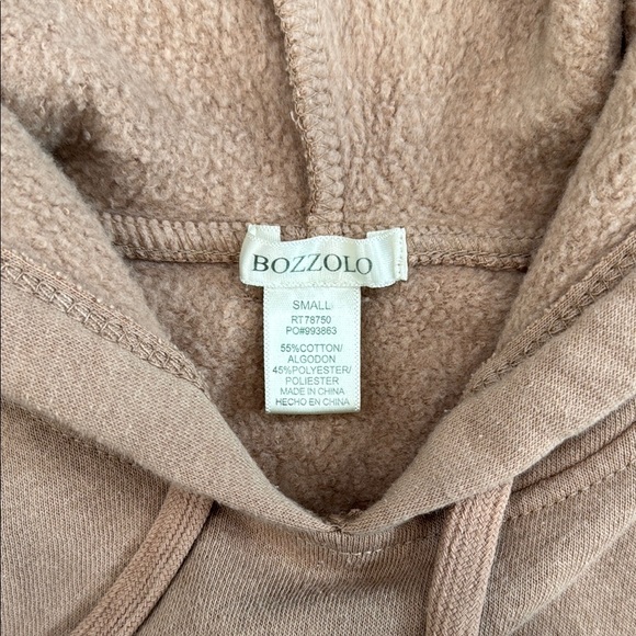 Women’s Tan Cropped Hoodie - Picture 4 of 5